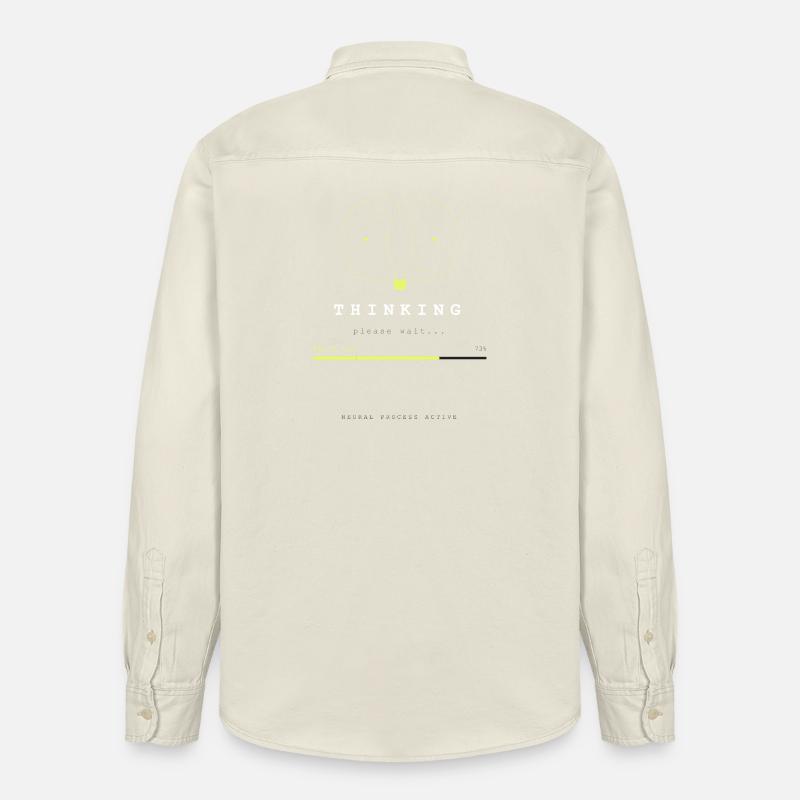 BRAIN.EXE IS LOADING - Chemise unisexe coupe décontractée bio Stanley/Stella - écru doux