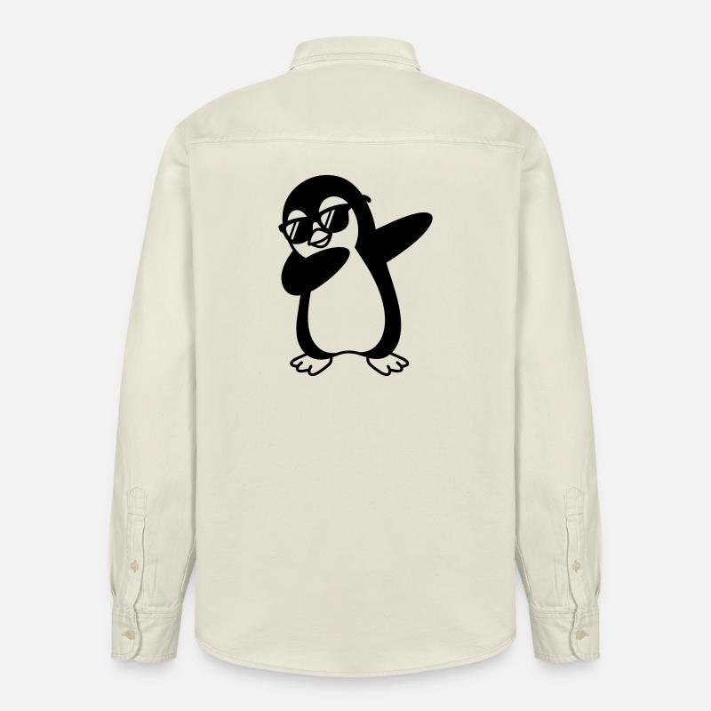 Penguin Dab - Chemise unisexe coupe décontractée bio Stanley/Stella - écru doux