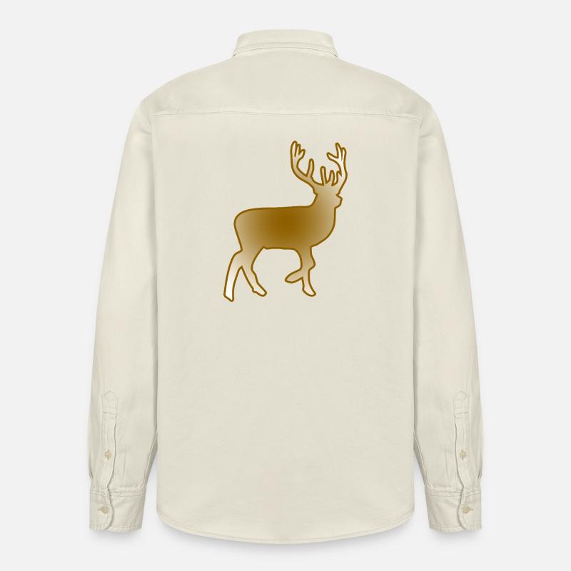 Cerf - Chemise unisexe coupe décontractée bio Stanley/Stella - écru doux