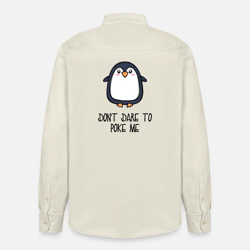 Cool Tier Vogel Statement Pinguin Südpol - Relaxed Fit Unisex Organic Hemd von Stanley/Stella - Natur
