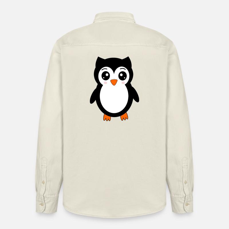 Eule schwarz Vogel Vögelchen Tiere Geschenk - Relaxed Fit Unisex Organic Hemd von Stanley/Stella - Natur