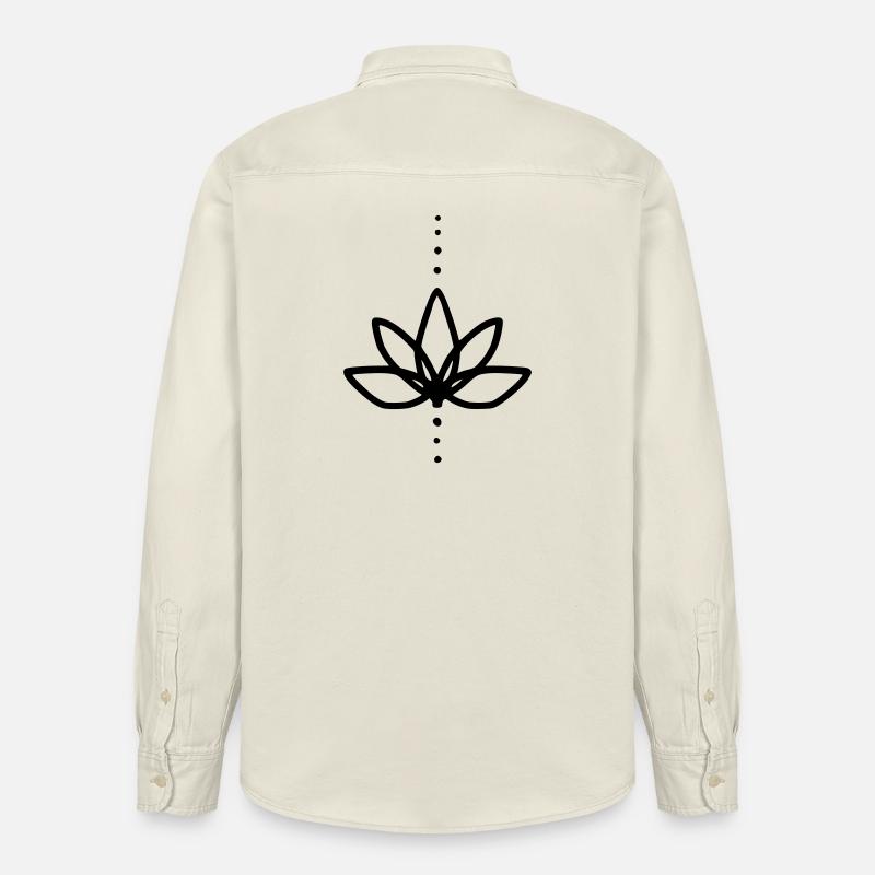 Fleur de cactus - Chemise unisexe coupe décontractée bio Stanley/Stella - écru doux