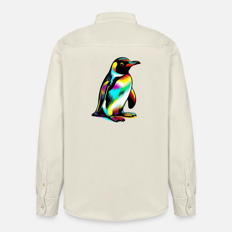 Pingouin - Chemise unisexe coupe décontractée bio Stanley/Stella - écru doux