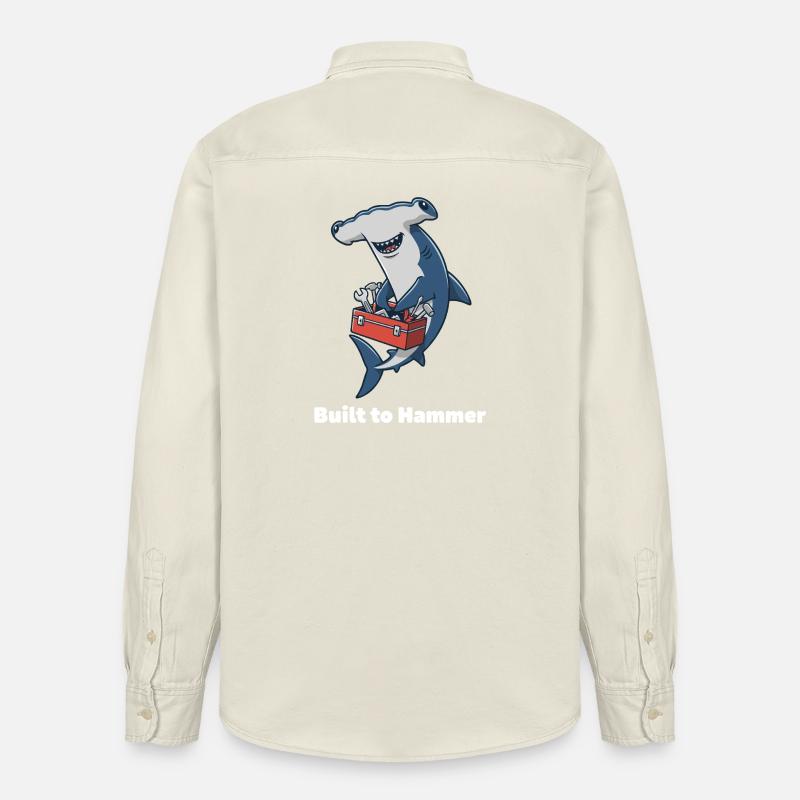 Artisan de la construction de requins-marteaux - Chemise unisexe coupe décontractée bio Stanley/Stella - écru doux