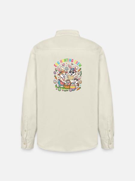 Hoster Bunny Family - Egg Collector - Relaxed Fit Unisex Organic Shirt by Stanley/Stella - soft Ecru