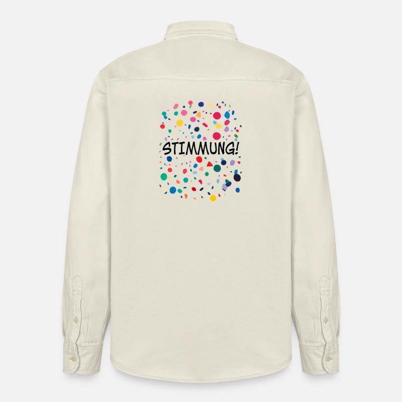 T-shirt Carnaval Carnaval Confettis Carnaval - Chemise unisexe coupe décontractée bio Stanley/Stella - écru doux