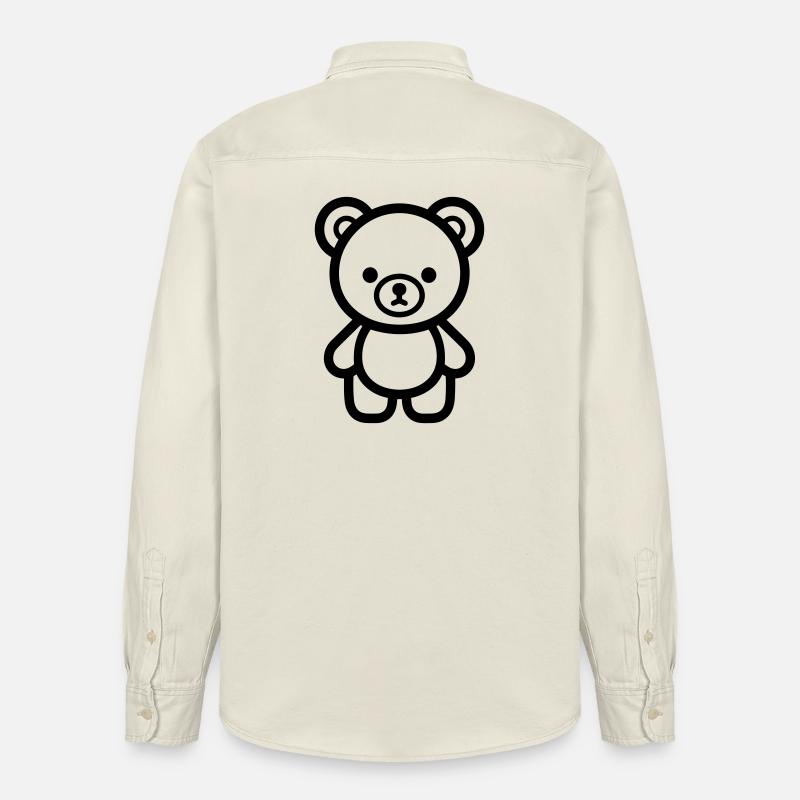 ourson - Chemise unisexe coupe décontractée bio Stanley/Stella - écru doux
