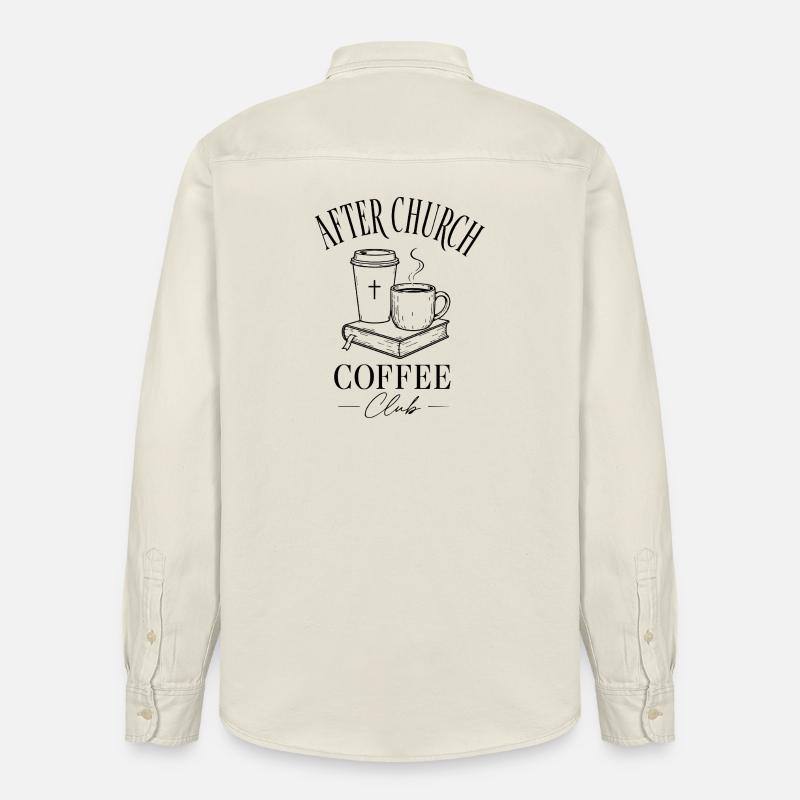Café de l’église - Chemise unisexe coupe décontractée bio Stanley/Stella - écru doux