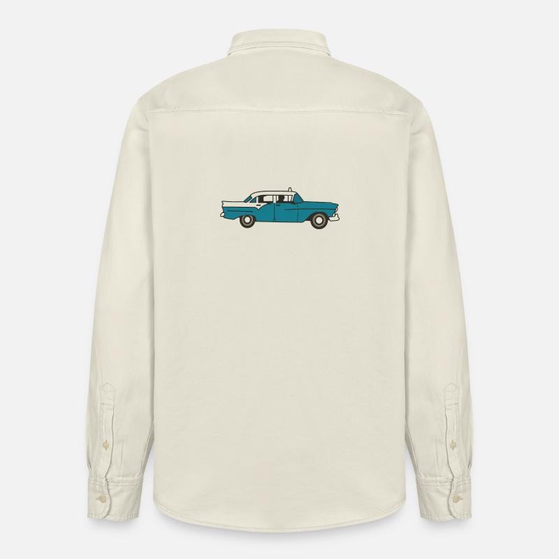 Kubanisches Oldtimer-Auto - Relaxed Fit Unisex Organic Hemd von Stanley/Stella - Natur