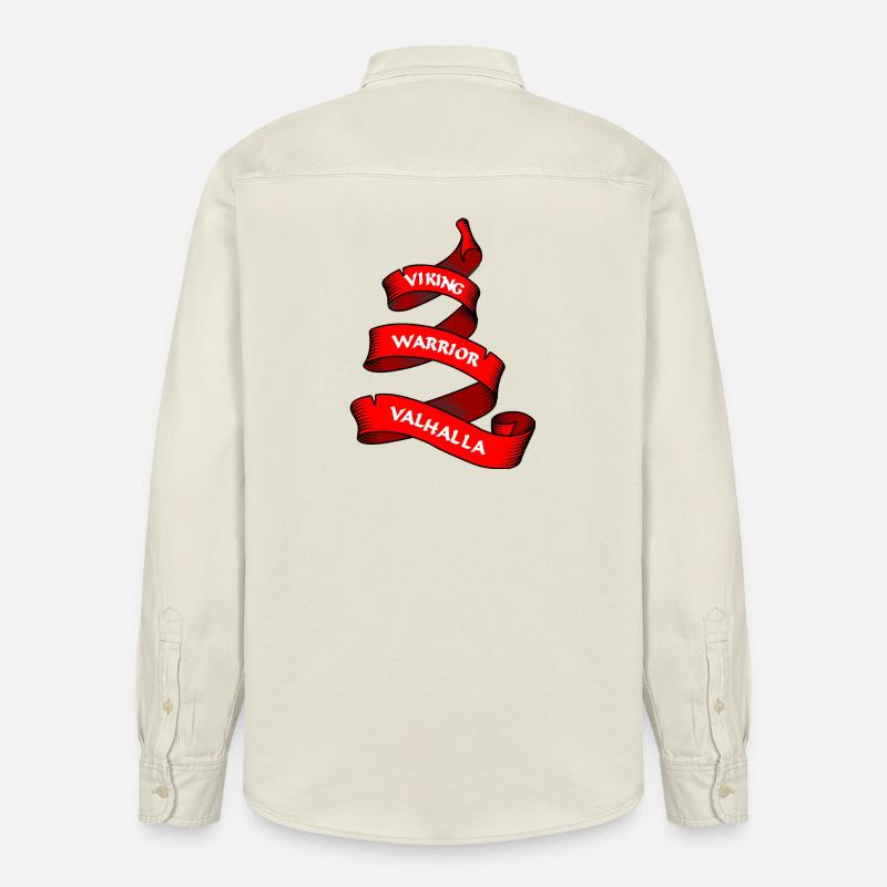 Wikinger Wimpel oder Banner rot - Relaxed Fit Unisex Organic Hemd von Stanley/Stella - Natur