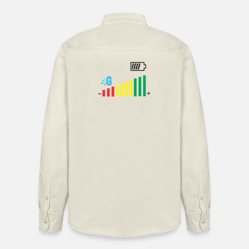 Coverage level - Relaxed Fit Unisex Organic Shirt by Stanley/Stella - soft Ecru