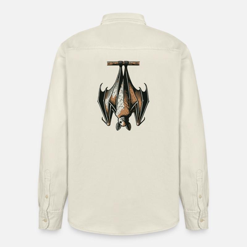 Fledermaus - Relaxed Fit Unisex Organic Hemd von Stanley/Stella - Natur