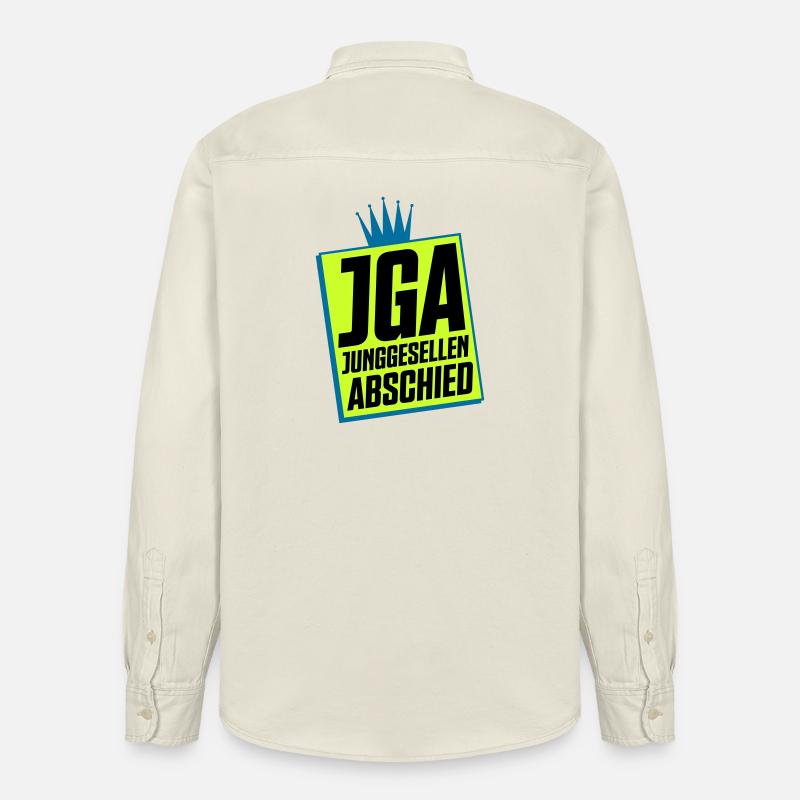 Junggesellenabschied JGA Neon Design - Relaxed Fit Unisex Organic Hemd von Stanley/Stella - Natur