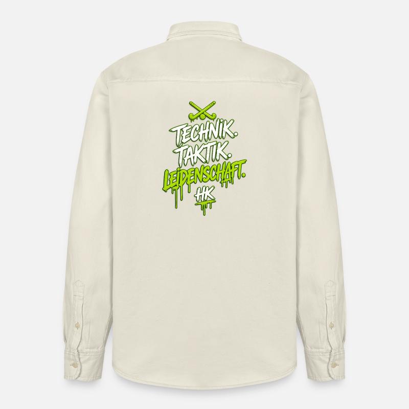 Technik. Taktik. Leidenschaft. - Relaxed Fit Unisex Organic Hemd von Stanley/Stella - Natur