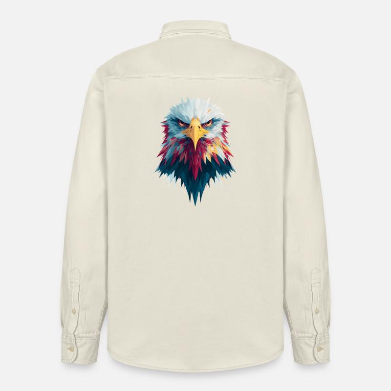 Impressive eagle piercing gaze - Relaxed Fit Unisex Organic Shirt by Stanley/Stella - soft Ecru