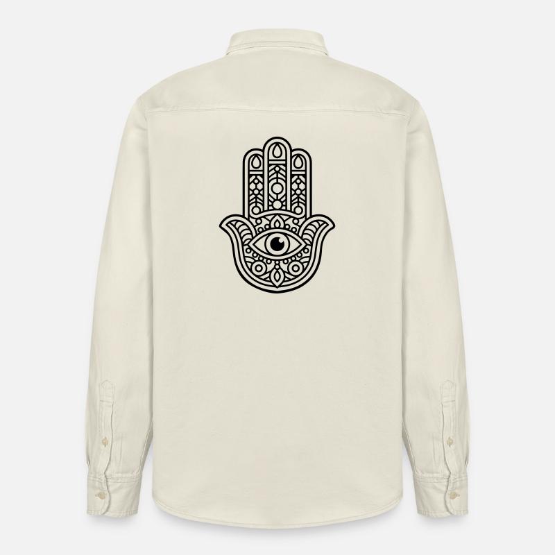 Panneau Hamsa - Chemise unisexe coupe décontractée bio Stanley/Stella - écru doux