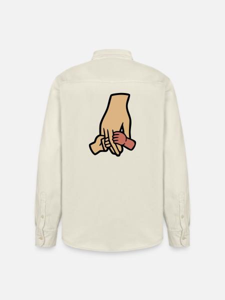 Parents Baby Hands Family Love - Relaxed Fit Unisex Organic Shirt by Stanley/Stella - soft Ecru