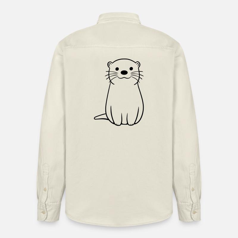 loutre - Chemise unisexe coupe décontractée bio Stanley/Stella - écru doux