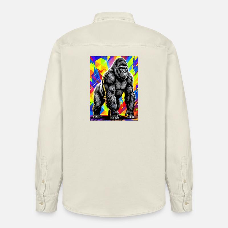 Gorilla - Relaxed Fit Unisex Organic Hemd von Stanley/Stella - Natur