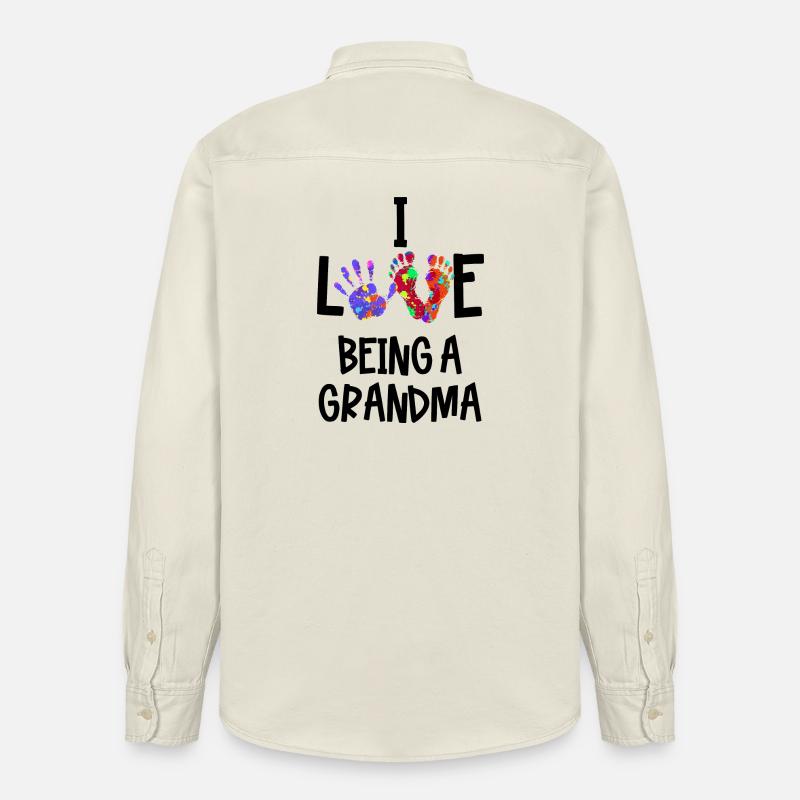 Oma Statement Großmutter Pensionistin Alte Frau - Relaxed Fit Unisex Organic Hemd von Stanley/Stella - Natur