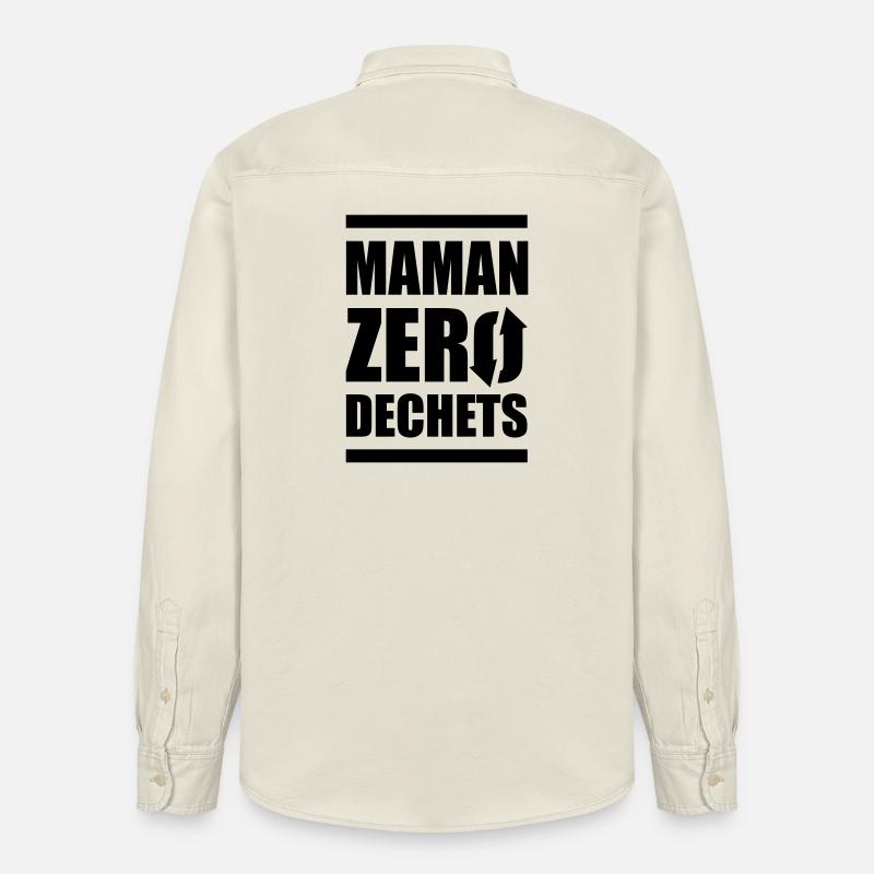 Maman zero dechets - Chemise unisexe coupe décontractée bio Stanley/Stella - écru doux