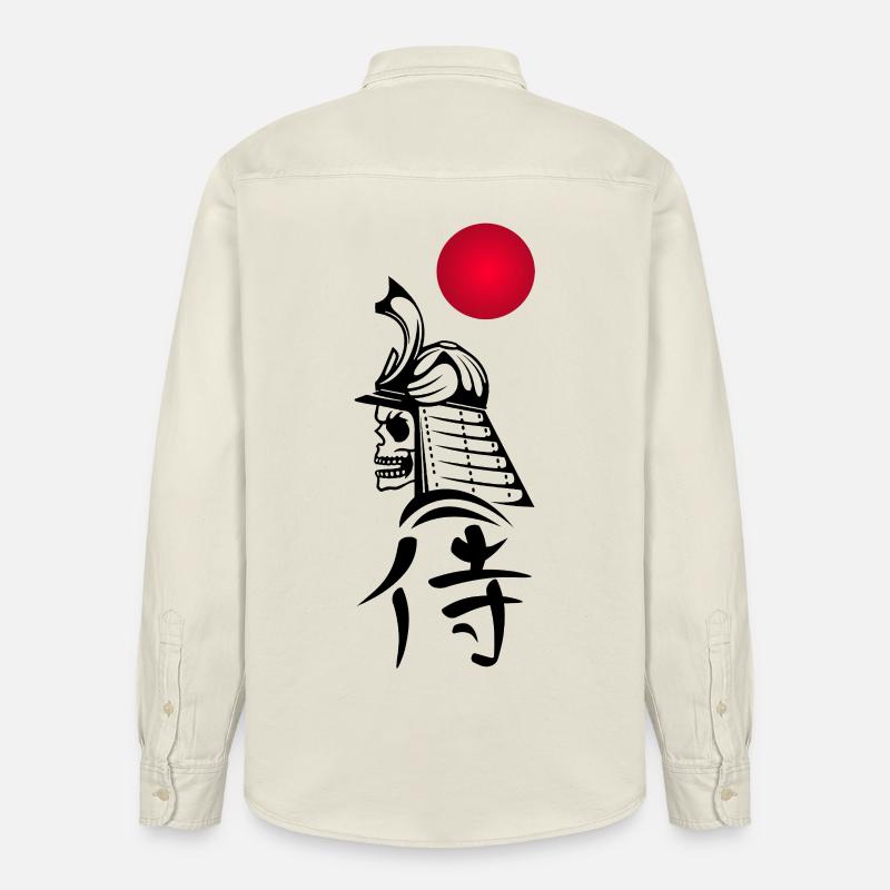 Schwarzer Samurai und Rote Sonne - Relaxed Fit Unisex Organic Hemd von Stanley/Stella - Natur