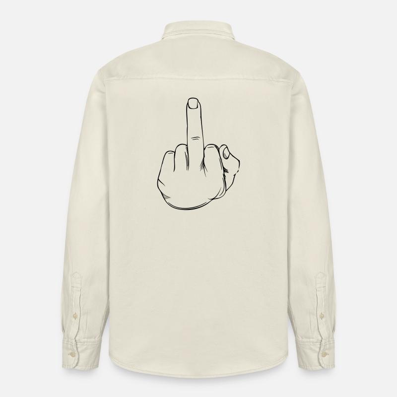 Mittelfinger Statement - Relaxed Fit Unisex Organic Hemd von Stanley/Stella - Natur