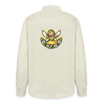 Süße Fee Gänseblümchen Blumenmädchen Lächeln - Relaxed Fit Unisex Organic Hemd von Stanley/Stella - Natur - Hinten - AI Model Male 178 light (178cm)