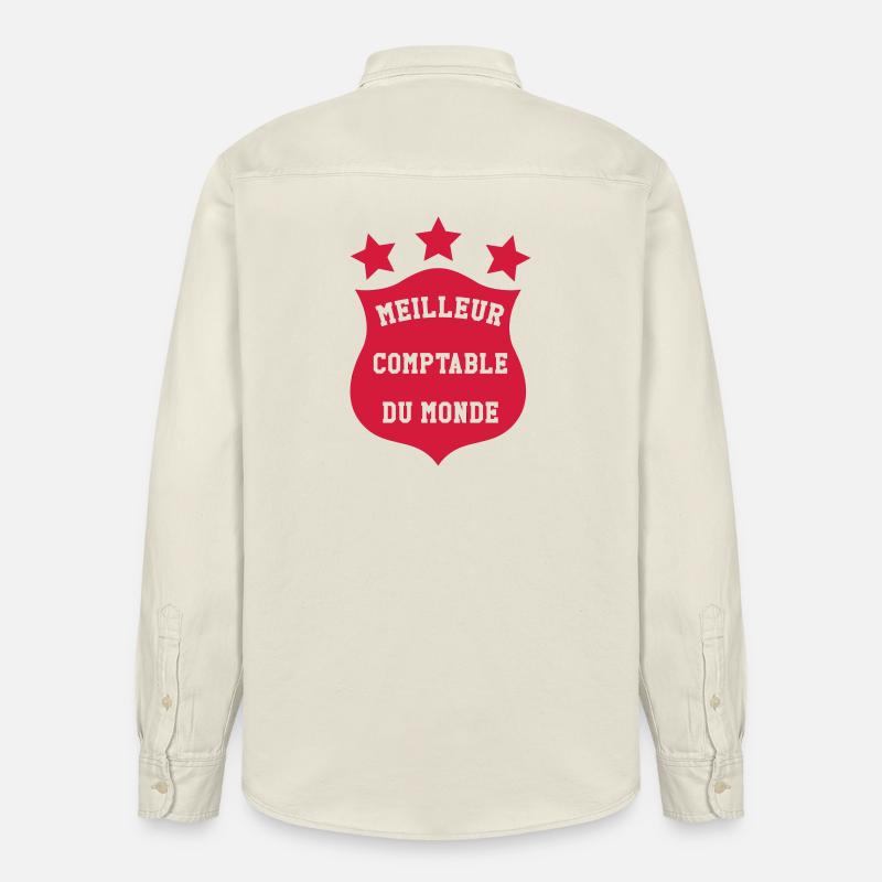 comptable / comptabilité / argent / Finance / Euro - Chemise unisexe coupe décontractée bio Stanley/Stella - écru doux