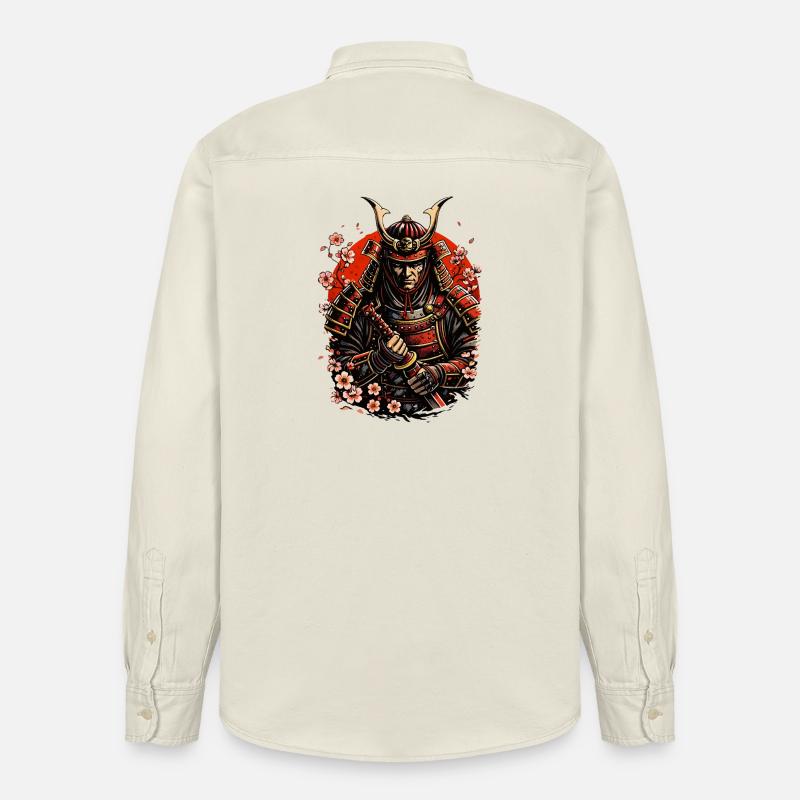 Samurai-kriger - Stanley/Stella unisex skjorte afslappet pasform økologisk - blød ecru