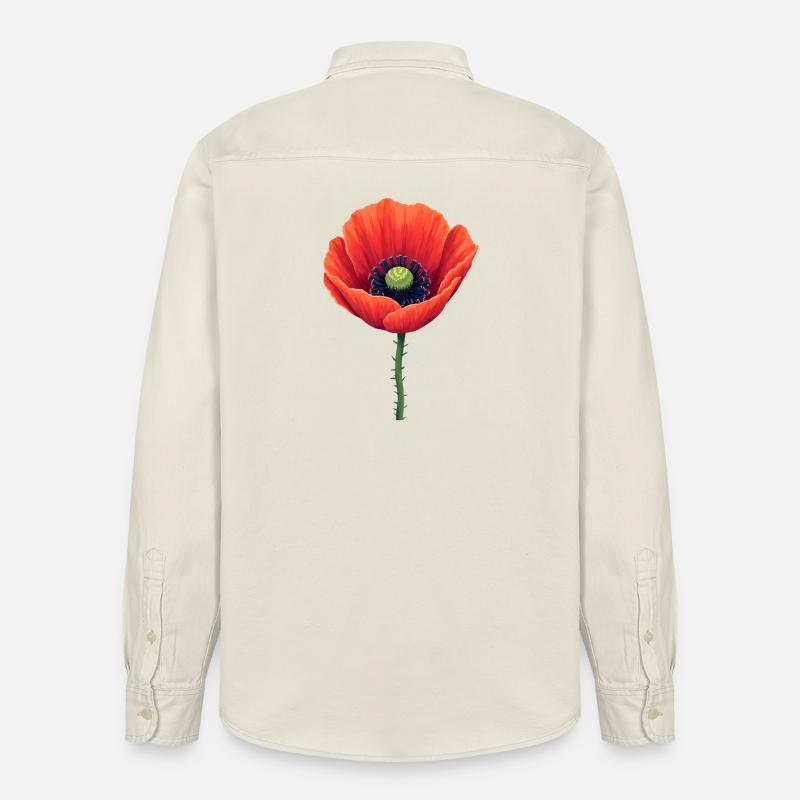 Coquelicot - Chemise unisexe coupe décontractée bio Stanley/Stella - écru doux