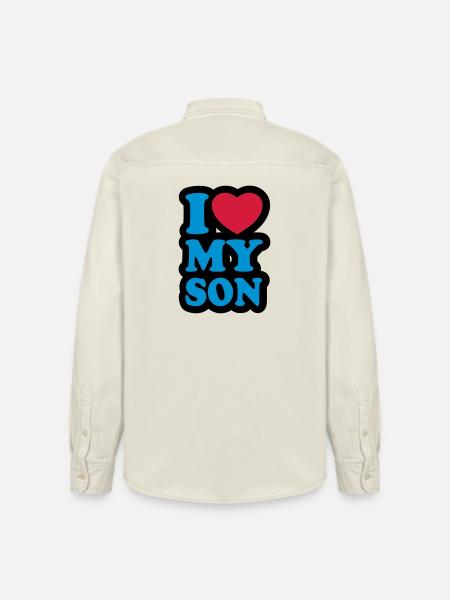 I love my son - Relaxed Fit Unisex Organic Shirt by Stanley/Stella - soft Ecru