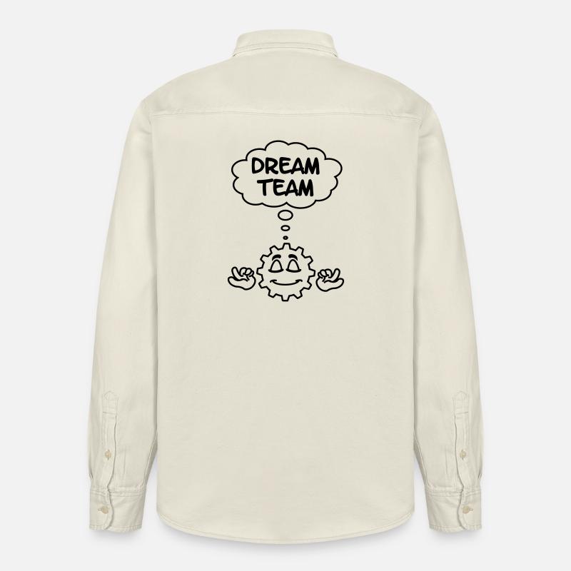 Dream-Team - Relaxed Fit Unisex Organic Hemd von Stanley/Stella - Natur