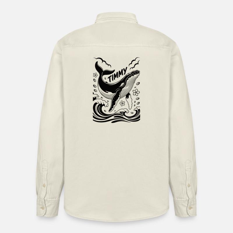Timmy der Wal - Relaxed Fit Unisex Organic Hemd von Stanley/Stella - Natur