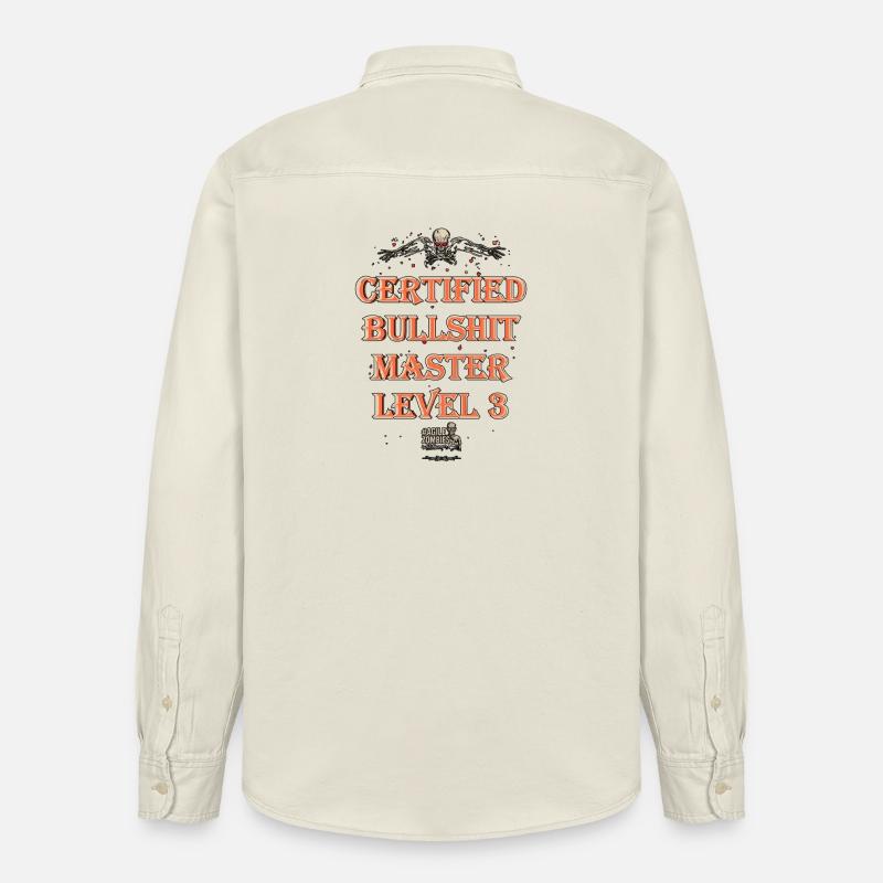Certified Bullshit Master Level 3 - Relaxed Fit Unisex Organic Hemd von Stanley/Stella - Natur