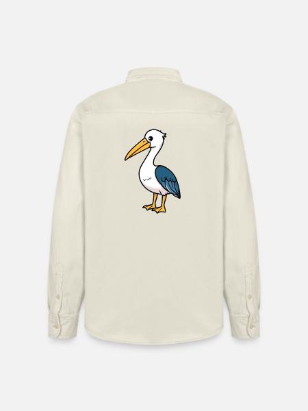 Pelican - Relaxed Fit Unisex Organic Shirt by Stanley/Stella - soft Ecru