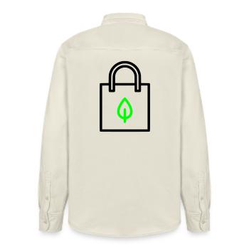  Stoffbeutel Tasche Blatt - Relaxed Fit Unisex Organic Hemd von Stanley/Stella - Natur - Hinten - AI Model Male 178 light (178cm)