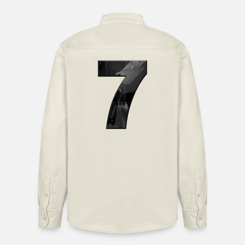 Schwarzgrau Sieben mit Splittern - Relaxed Fit Unisex Organic Hemd von Stanley/Stella - Natur