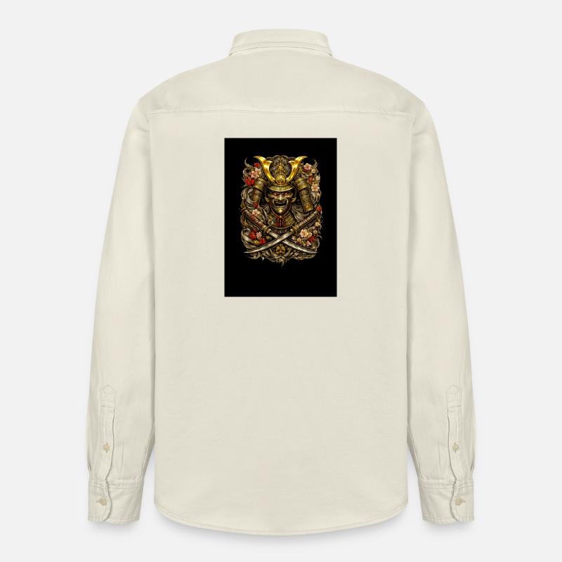 Samurai-Blütenhelm - Relaxed Fit Unisex Organic Hemd von Stanley/Stella - Natur