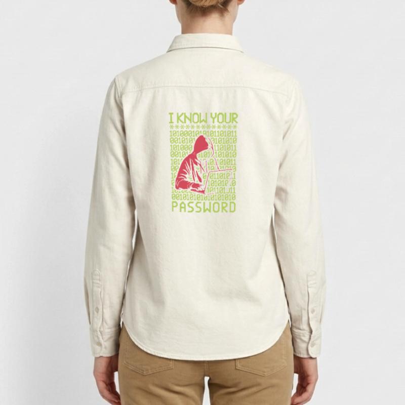 Hacker hackt Programmierer Linux Passwort Hacker Relaxed Fit Unisex Organic Hemd von Stanley/Stella