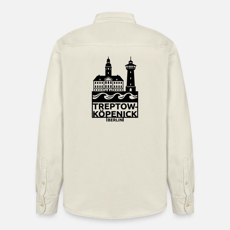treptow köpenick silhouette berlin - Relaxed Fit Unisex Organic Hemd von Stanley/Stella - Natur