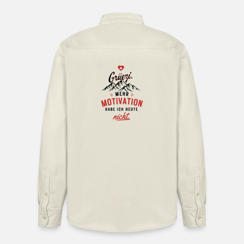 Motivation nicht – Herzrot Script - Relaxed Fit Unisex Organic Hemd von Stanley/Stella - Natur