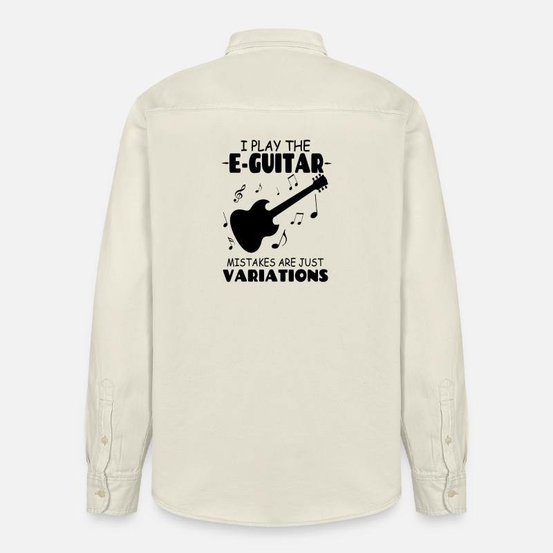 I_PlayThe_E-Guitar_Mistakes_Are_Just_Variations - Relaxed Fit Unisex Organic Hemd von Stanley/Stella - Natur