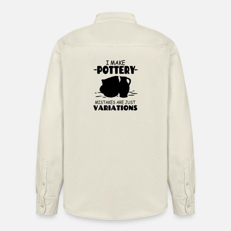 I_Make_Pottery_Mistakes_Are_Just_Variations - Chemise unisexe coupe décontractée bio Stanley/Stella - écru doux