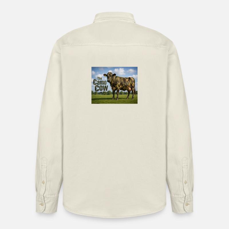Tarnkuh auf der Wiese - Relaxed Fit Unisex Organic Hemd von Stanley/Stella - Natur