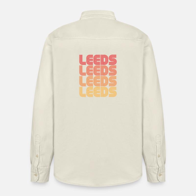 Leeds Gradient Repeats - Relaxed Fit Unisex Organic Hemd von Stanley/Stella - Natur