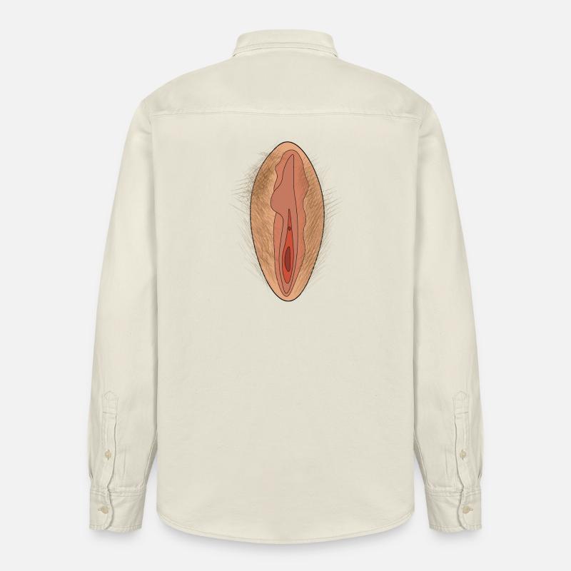 Impression K-18 - Chemise unisexe coupe décontractée bio Stanley/Stella - écru doux