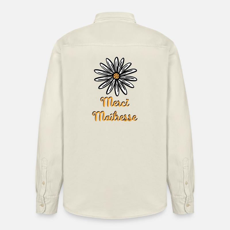 Danke Herrin mit einer Blume - Relaxed Fit Unisex Organic Hemd von Stanley/Stella - Natur