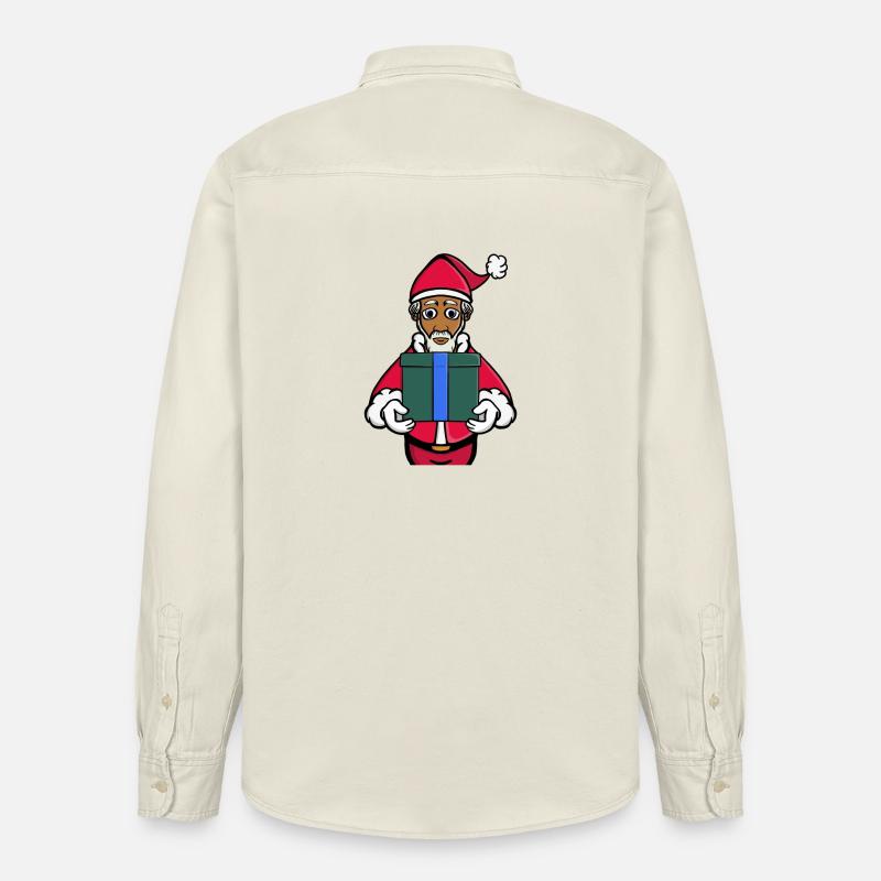 Ein Geschenk vom Weihnachtsmann - Relaxed Fit Unisex Organic Hemd von Stanley/Stella - Natur