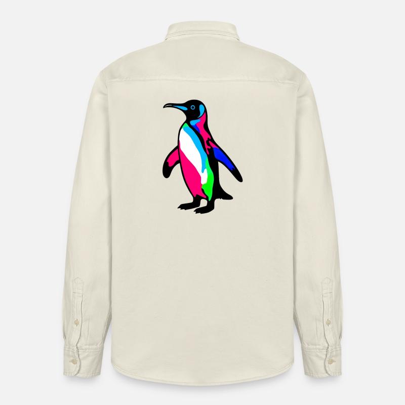 Pinguin - Relaxed Fit Unisex Organic Hemd von Stanley/Stella - Natur